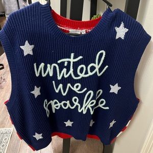 Queen of sparkles “United we sparkle” sweater vest